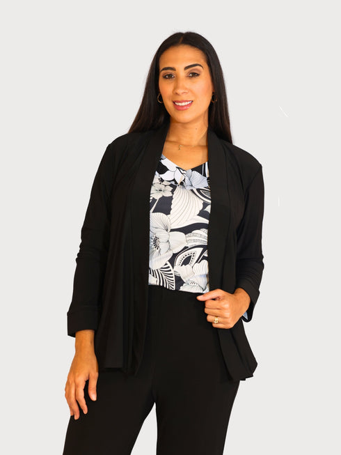Solid Open Front Long Knited Cardigan Bolero Shrug - T611